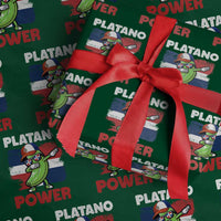 Platano Power Wrapping Paper Roll Funny Dominican Republic Flag Baseball
