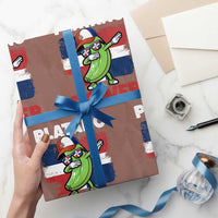 Platano Power Wrapping Paper Roll Funny Dominican Republic Flag Baseball