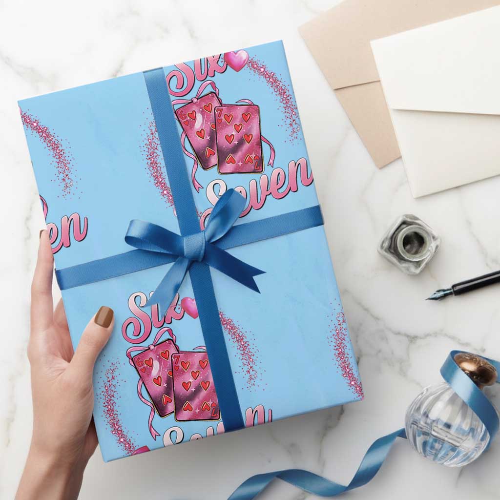 Playing Cards 67 Of Hearts Wrapping Paper Roll Six Seven Valentine Meme