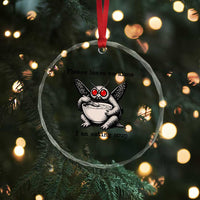 Please Leave Me Alone I Am Eating Soup Funny Mothman Crystal Glass Ornament