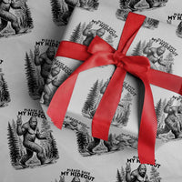 Please Save My Hideout Wrapping Paper Roll Bigfoot Forest Protector