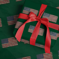 Pledge of Allegiance USA Flag Vintage Patriotic Graphic Wrapping Paper Roll One Nation Under God Liberty and Justice for All
