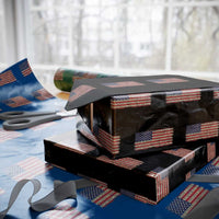 Pledge of Allegiance USA Flag Vintage Patriotic Graphic Wrapping Paper Roll One Nation Under God Liberty and Justice for All