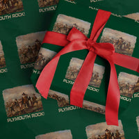 Plymouth Rock Wrapping Paper Roll Mayflower Pilgrims Thanksgiving History - Wonder Print Shop