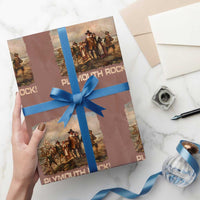 Plymouth Rock Wrapping Paper Roll Mayflower Pilgrims Thanksgiving History - Wonder Print Shop