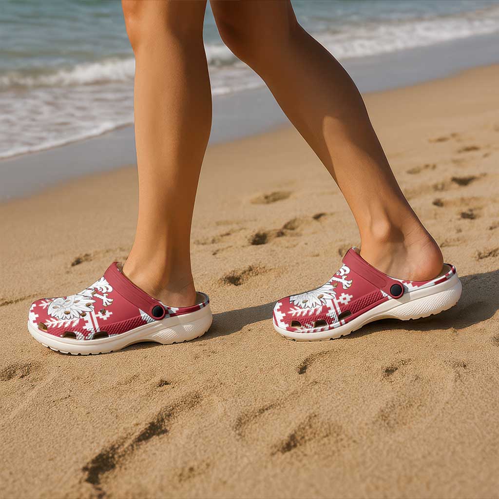 Poland Christmas Clogs Shoes Emblem With Flag Style - Wonder Print Shop