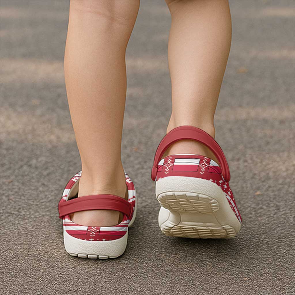 Poland Christmas Clogs Shoes Emblem With Flag Style - Wonder Print Shop