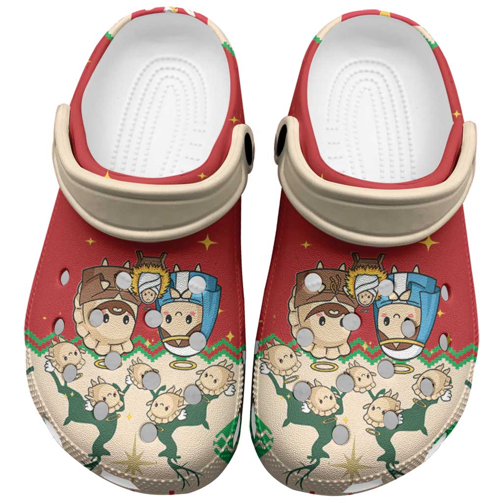 Poland Christmas Clogs Shoes Polish Pierogi Mascot Nativity Scene - Wonder Print Shop