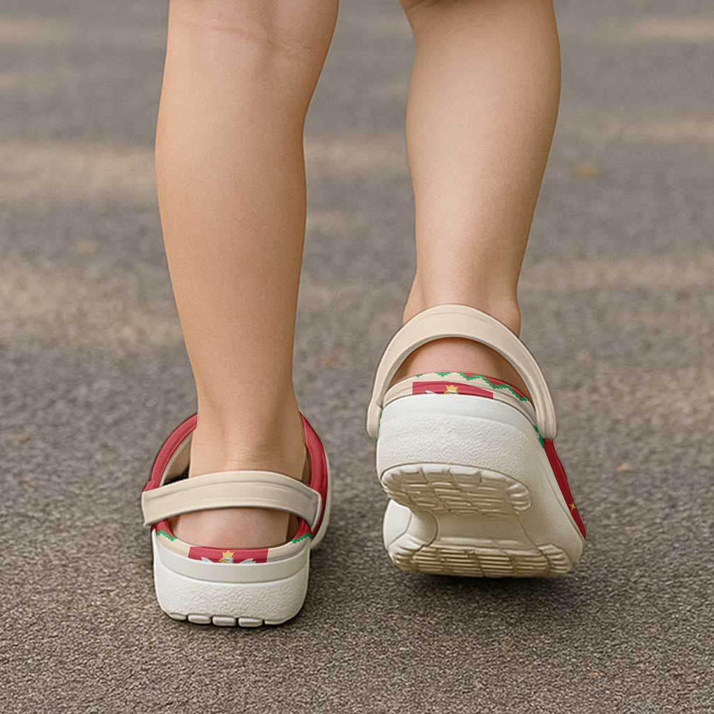 Poland Christmas Clogs Shoes Polish Pierogi Mascot Nativity Scene LT19