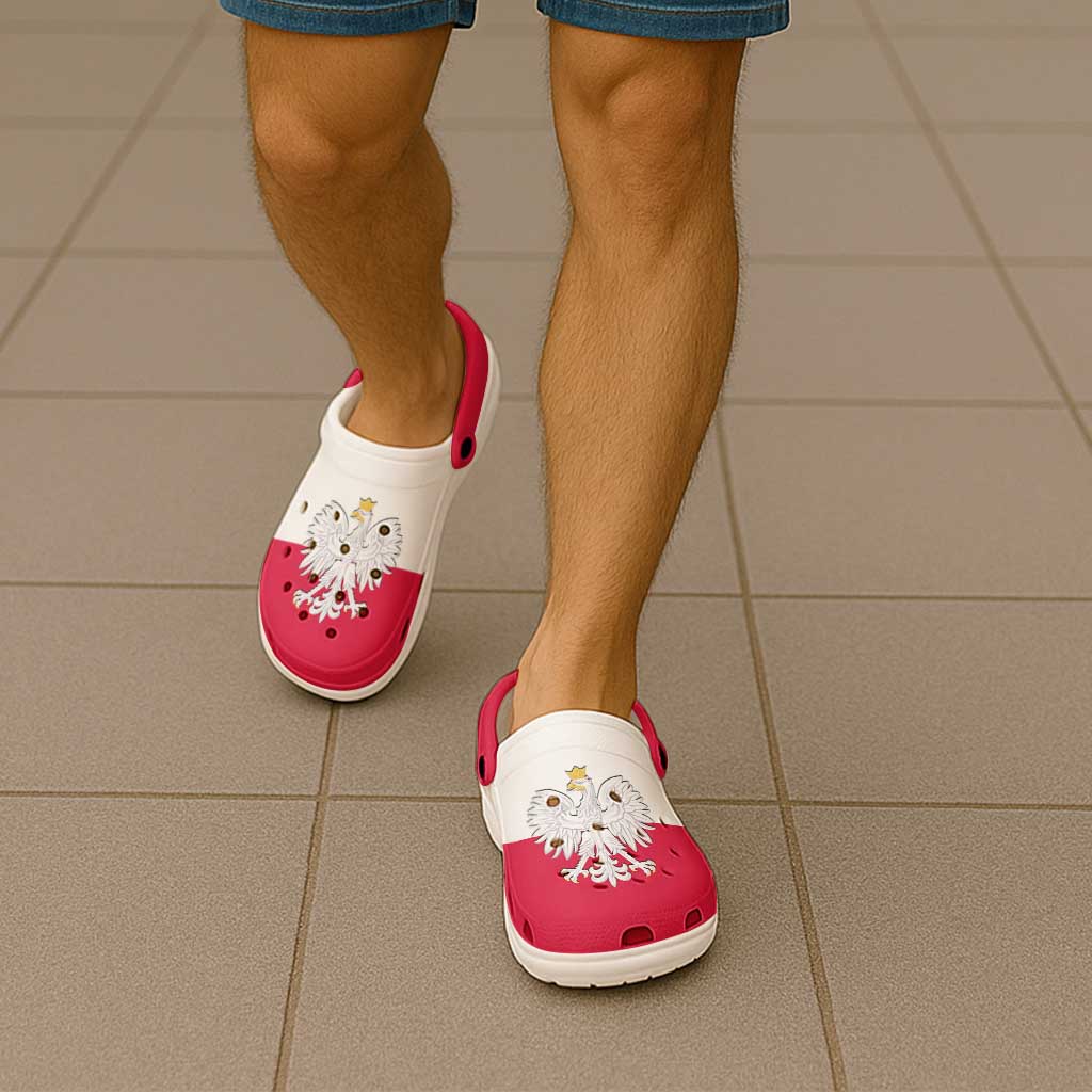 Poland Clogs Shoes Flag Color Inspiration - Wonder Print Shop