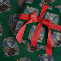 Polar Express Wrapping Paper Roll Retro Vintage Christmas Believe - Wonder Print Shop