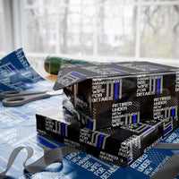 Police Retirement Wrapping Paper Roll Retired Under New Management See Wife For Details - Wonder Print Shop