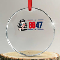 Political Activist 8647 Crystal Glass Ornament Freedom Satire Protest Graphic