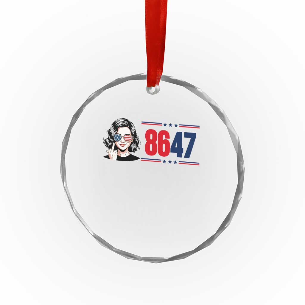 Political Activist 8647 Crystal Glass Ornament Freedom Satire Protest Graphic