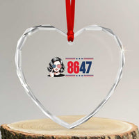 Political Activist 8647 Heart Crystal Glass Ornament Freedom Satire Protest Graphic