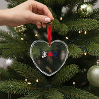 Political Activist 8647 Heart Crystal Glass Ornament Freedom Satire Protest Graphic