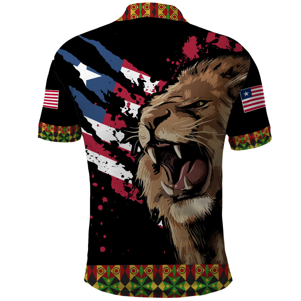 Liberia Polo Shirt Rasta Lion Flag RLT6 - Wonder Print Shop