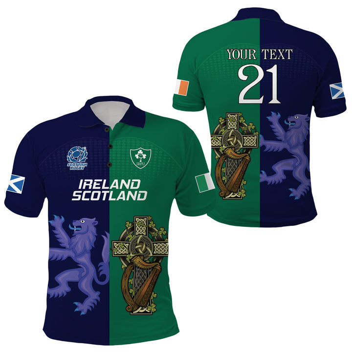Custom request - ireland and scotland rugby - 05/02/24 Polo shirt - Wonder Print Shop