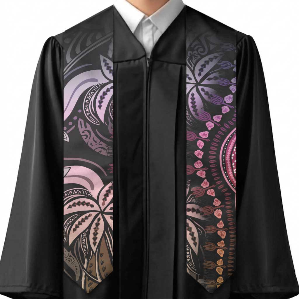 Polynesia Mixed African Dashiki Graduation Stole Afro-pacific Culture - Pastel