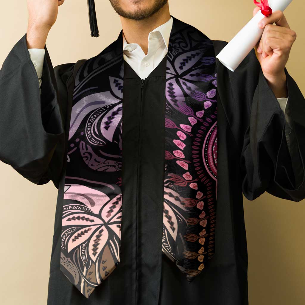 Polynesia Mixed African Dashiki Graduation Stole Afro-pacific Culture - Pastel