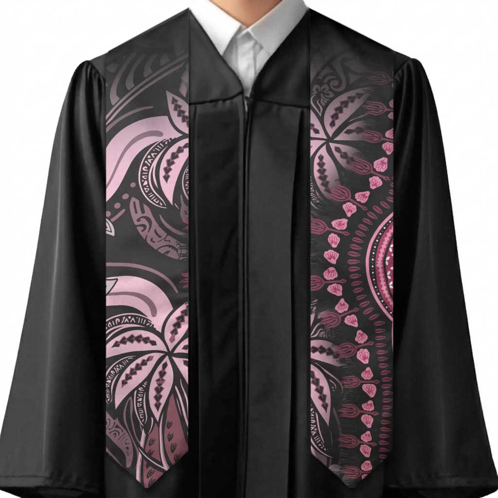 Polynesia Mixed African Dashiki Graduation Stole Afro-pacific Culture - Pink