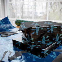 Polynesian Tribal Kayak Graphic Wrapping Paper Roll Maori Pattern Water Sports Cyan Gradient Paddling