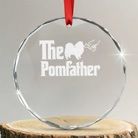 Pomeranian Dad Crystal Glass Ornament The Pom Father Fathers Day Gifts For Dog Lovers