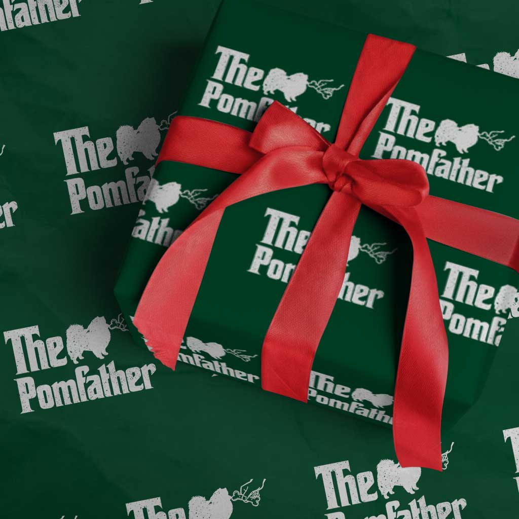 Pomeranian Dad Wrapping Paper Roll The Pom Father Fathers Day Gifts For Dog Lovers