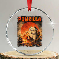Pomzilla Dog Japanese Art Crystal Glass Ornament Retro Vintage Dog Lover Pomeranian Pom Monster Kaiju