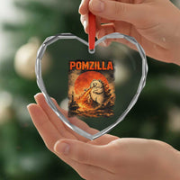 Pomzilla Dog Japanese Art Heart Crystal Glass Ornament Retro Vintage Dog Lover Pomeranian Pom Monster Kaiju