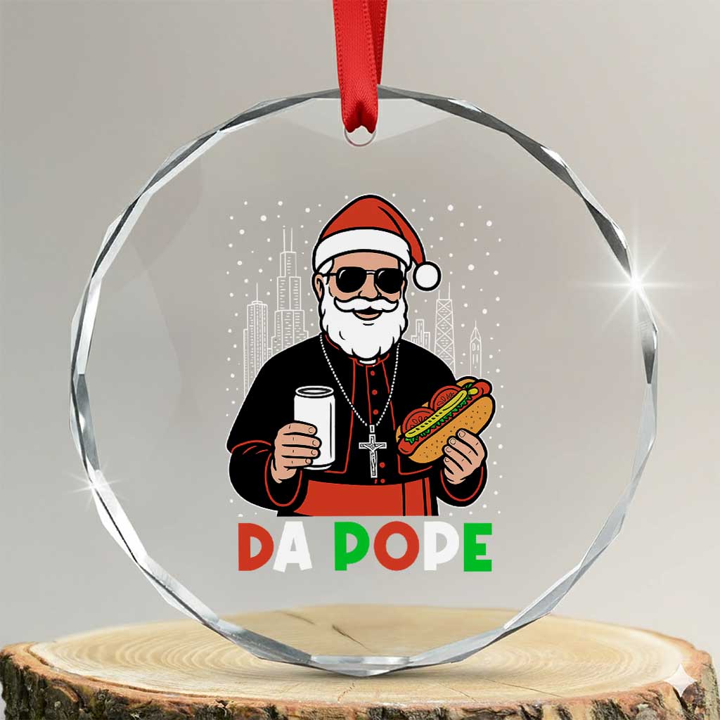 Pope Leo XIV Christmas Crystal Glass Ornament Cardinal Robert Prevost Santa Chicago - Wonder Print Shop