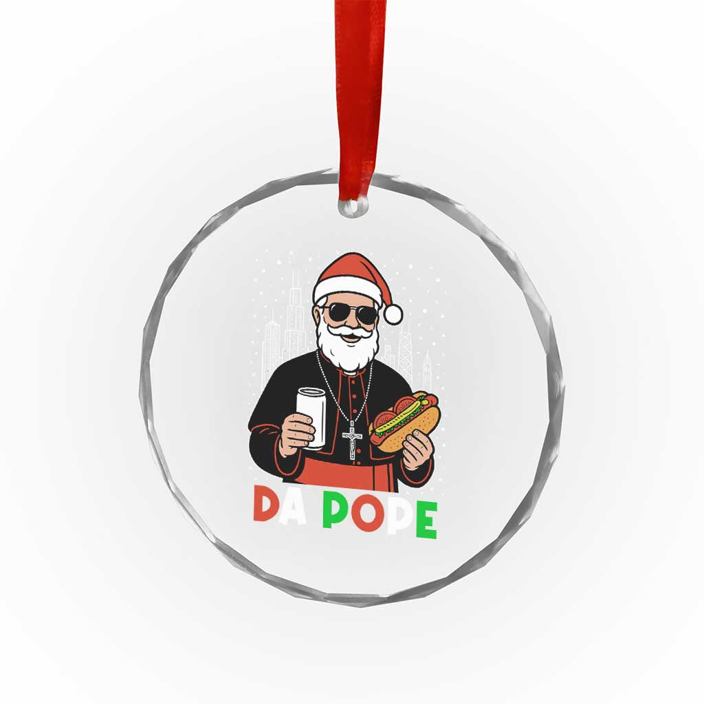 Pope Leo XIV Christmas Crystal Glass Ornament Cardinal Robert Prevost Santa Chicago - Wonder Print Shop
