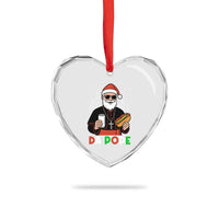 Pope Leo XIV Christmas Heart Crystal Glass Ornament Cardinal Robert Prevost Santa Chicago - Wonder Print Shop