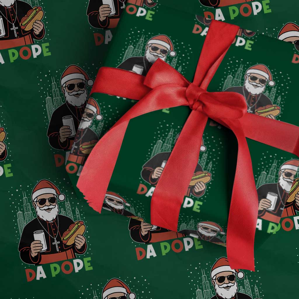 Pope Leo XIV Christmas Wrapping Paper Roll Cardinal Robert Prevost Santa Chicago - Wonder Print Shop