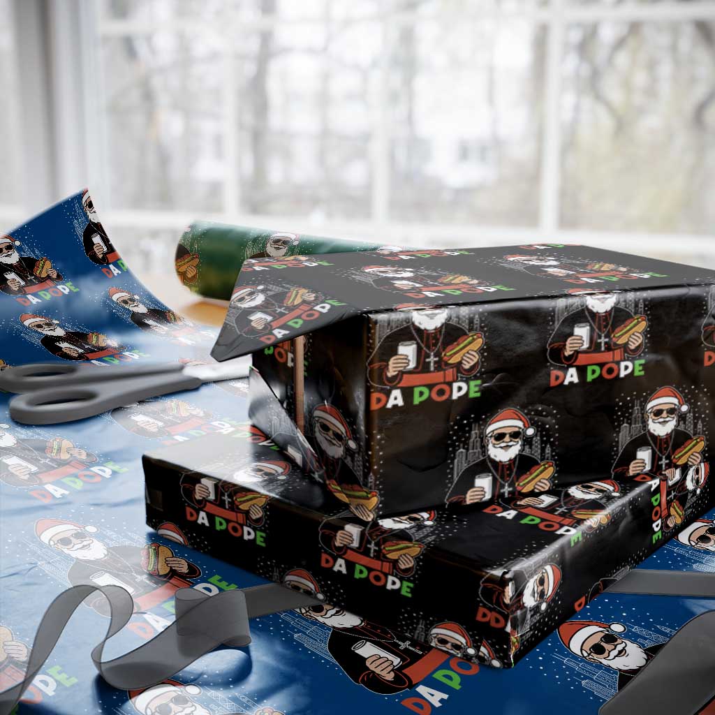Pope Leo XIV Christmas Wrapping Paper Roll Cardinal Robert Prevost Santa Chicago - Wonder Print Shop