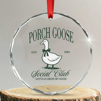 Porch Goose Crystal Glass Ornament Cute Garden Club Vibes Moms Grandmas