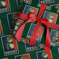 Portland 2025 Protest Wrapping Paper Roll Frog Resist Against Pepper Spray - Wonder Print Shop