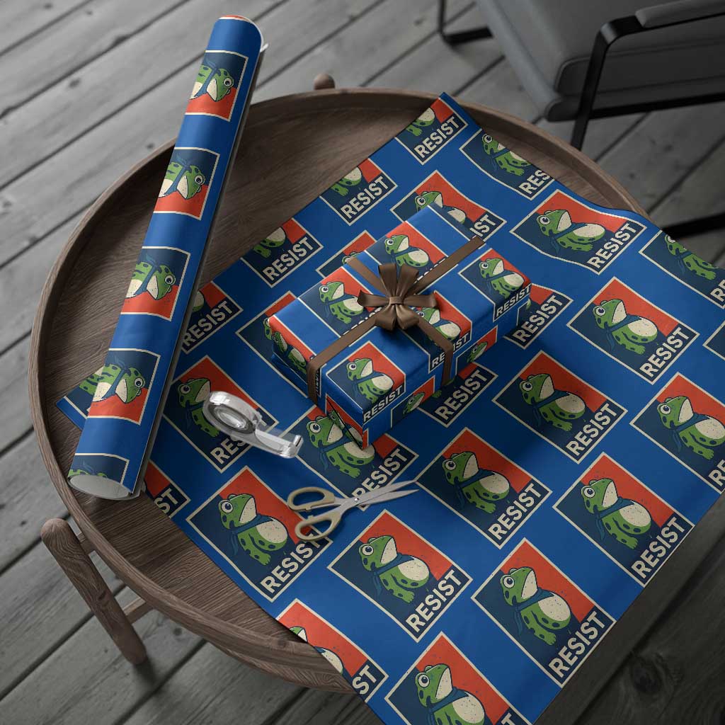 Portland 2025 Protest Wrapping Paper Roll Frog Resist Against Pepper Spray - Wonder Print Shop