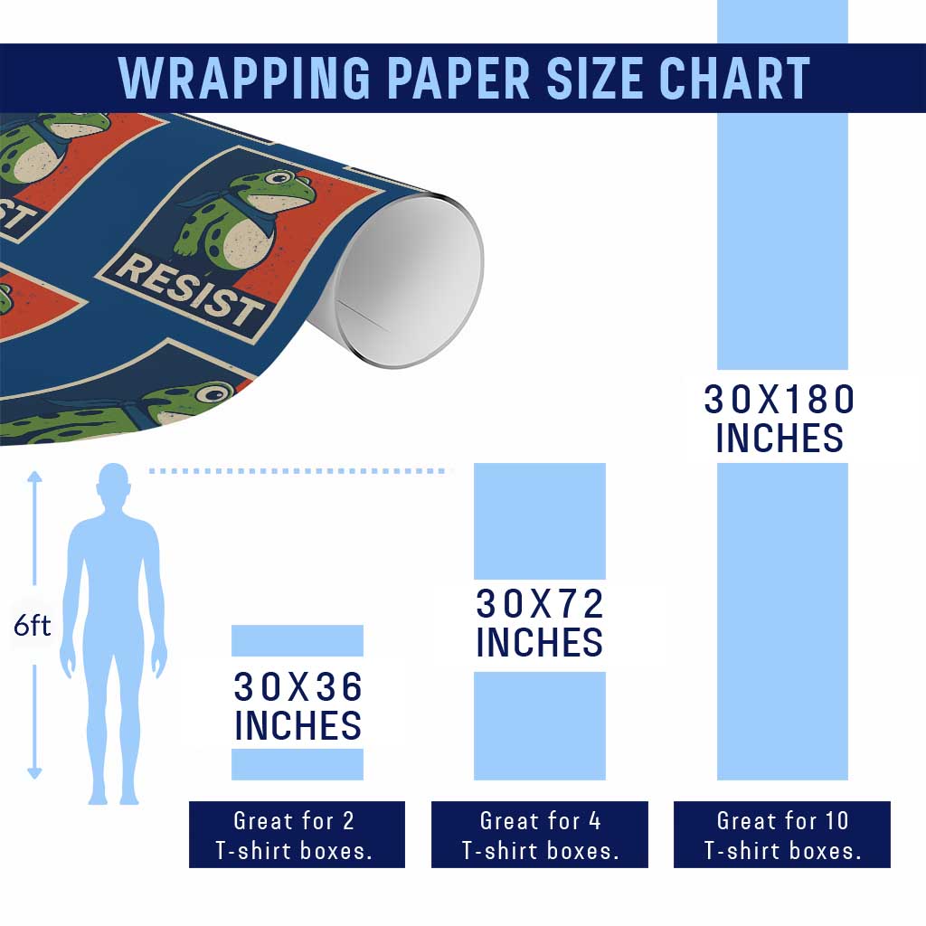 Portland 2025 Protest Wrapping Paper Roll Frog Resist Against Pepper Spray - Wonder Print Shop