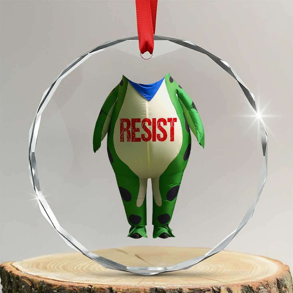 Portland Frog Crystal Glass Ornament Funny Political Costume Protest Resist - Wonder Print Shop