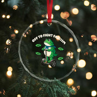 Portland Frog Crystal Glass Ornament Off to Fight Fascism Inflatable Costume Protest - Wonder Print Shop