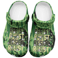 Portland Frog Protest Clogs Shoes Only You Can Prevent Fascism - Wonder Print Shop