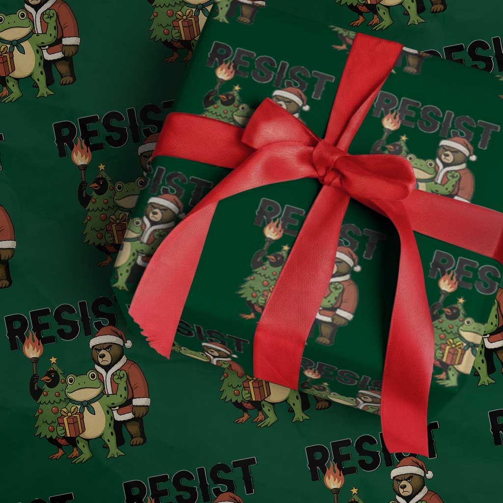 Portland Frog Protest Frogs Together Strong Wrapping Paper Roll Funny Holiday Gift - Wonder Print Shop