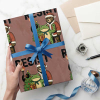 Portland Frog Protest Frogs Together Strong Wrapping Paper Roll Funny Holiday Gift - Wonder Print Shop