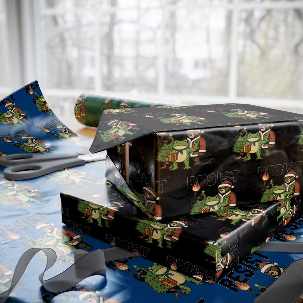 Portland Frog Protest Frogs Together Strong Wrapping Paper Roll Funny Holiday Gift - Wonder Print Shop