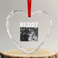 Portland Frog Protest Heart Crystal Glass Ornament Funny Rebel Gift - Wonder Print Shop