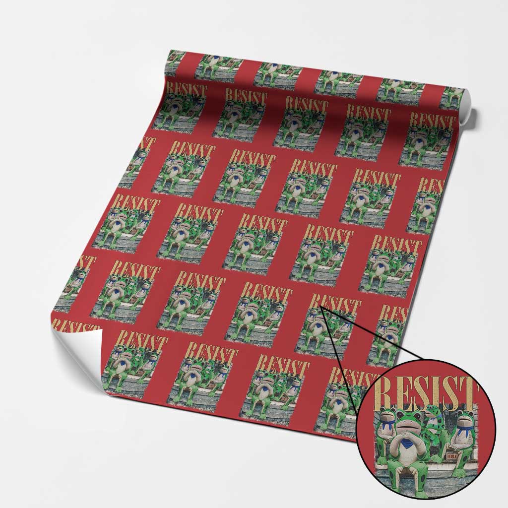 Portland Frog Resist Protest Wrapping Paper Roll 80s Frogs Deportation Resistance - Wonder Print Shop