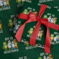 Portland Protest Inflatable Mascot Parade Wrapping Paper Roll Joy Is Resistance Resist Frog Shark Chicken Dino - Wonder Print Shop