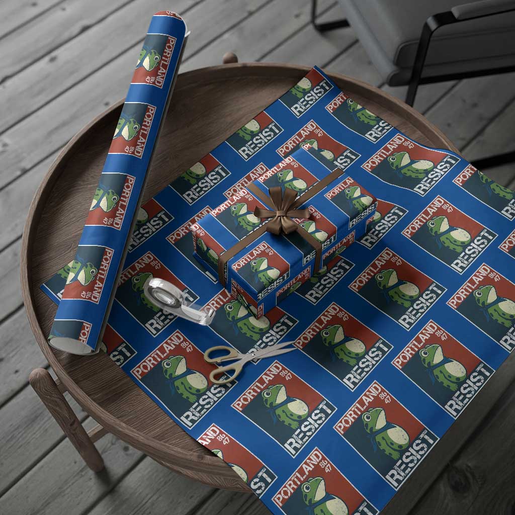 Portland Resist Retro Frog 8647 Wrapping Paper Roll Political Satire Protest Poster Graphic - Wonder Print Shop