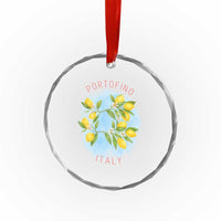 Portofino Italy Lemons Crystal Glass Ornament Vintage Coastal Europe Travel Summer Vibe Aesthetic TS02